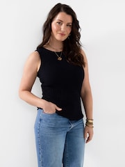 Joe Browns Black Sasha Textured Sleeveless Top - Image 1 of 5
