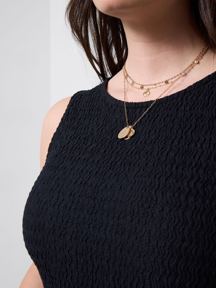 Joe Browns Black Sasha Textured Sleeveless Top - Image 2 of 5