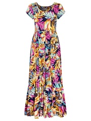 Joe Browns Blue Tropical Island Crinkle Maxi Dress - Image 5 of 5