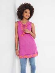 Joe Browns Pink Boho Beauty Tunic Top - Image 2 of 6