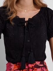 Joe Browns Black Beautiful Broderie Top - Image 2 of 5