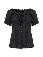 Joe Browns Black Beautiful Broderie Top - Image 5 of 5