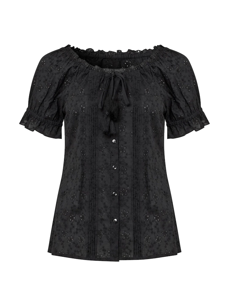 Joe Browns Black Beautiful Broderie Top - Image 5 of 5