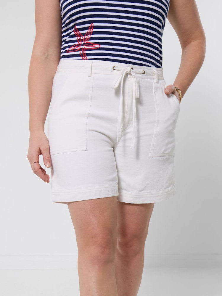 Joe Browns White Celine Denim Cargo Shorts - Image 1 of 5