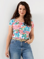 Joe Browns White Beautiful Boho Jersey Top - Image 1 of 6