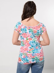 Joe Browns White Beautiful Boho Jersey Top - Image 3 of 6