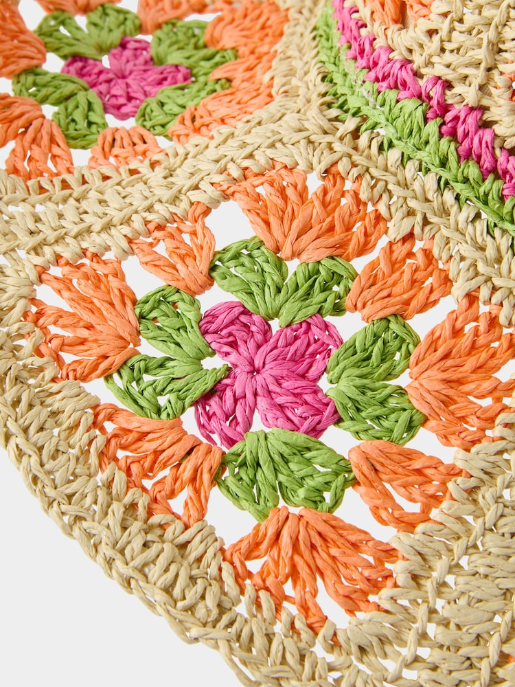 Joe Browns Orange Summer Fun Crochet Hat - Image 2 of 2