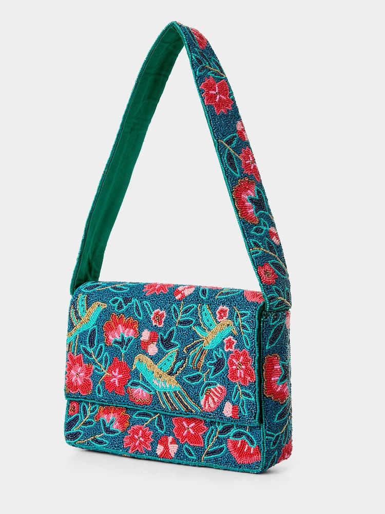 Joe Browns Blue Birds In Paradise Beaded Bag - Image 2 of 3