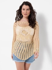 Joe Browns Natural Beautifully Boho Crochet Jumper - Image 1 of 5