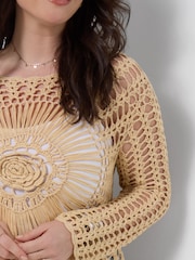 Joe Browns Natural Beautifully Boho Crochet Jumper - Image 2 of 5