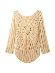 Joe Browns Natural Beautifully Boho Crochet Jumper - Image 5 of 5