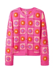 Joe Browns Pink Fun And Floral Crochet Cardigan - Image 6 of 6