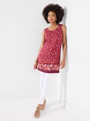 Joe Browns Red Remarkable Reversible Printed Tunic Top - Image 1 of 6