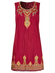 Joe Browns Red Remarkable Reversible Printed Tunic Top - Image 5 of 6