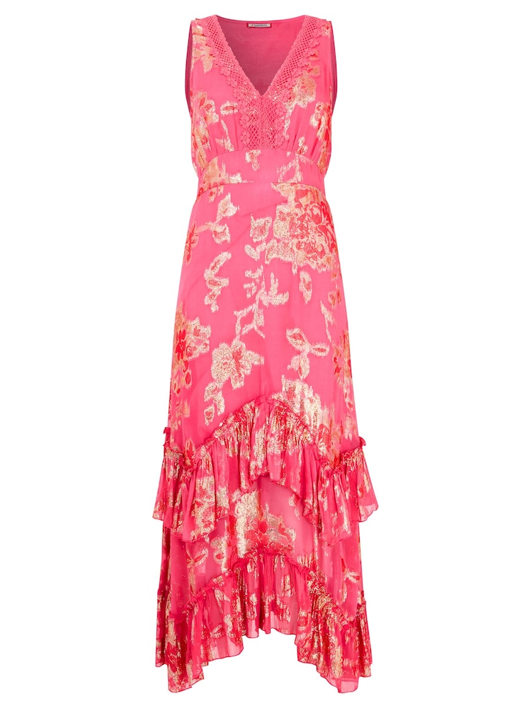 Joe Browns Pink Juliette Jacquard Dress - Image 6 of 6