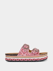 Joe Browns Pink Jewel Encrusted Sliders - Image 2 of 5