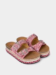 Joe Browns Pink Jewel Encrusted Sliders - Image 4 of 5