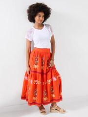 Joe Browns White Suzie Lace Sleeve T-Shirt - Image 3 of 5