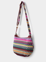 Joe Browns Pink Sunset Stitch Boho Bag - Image 2 of 3