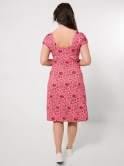 Joe Browns Pink Kara Printed Jersey Dress - Image 4 of 5