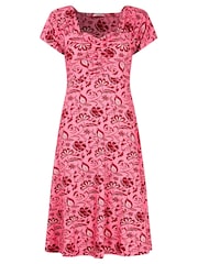 Joe Browns Pink Kara Printed Jersey Dress - Image 5 of 5