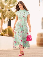Joe Browns Green Garden Party Embroidered Dress - Image 1 of 6