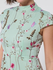 Joe Browns Green Garden Party Embroidered Dress - Image 3 of 6
