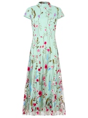 Joe Browns Green Garden Party Embroidered Dress - Image 6 of 6
