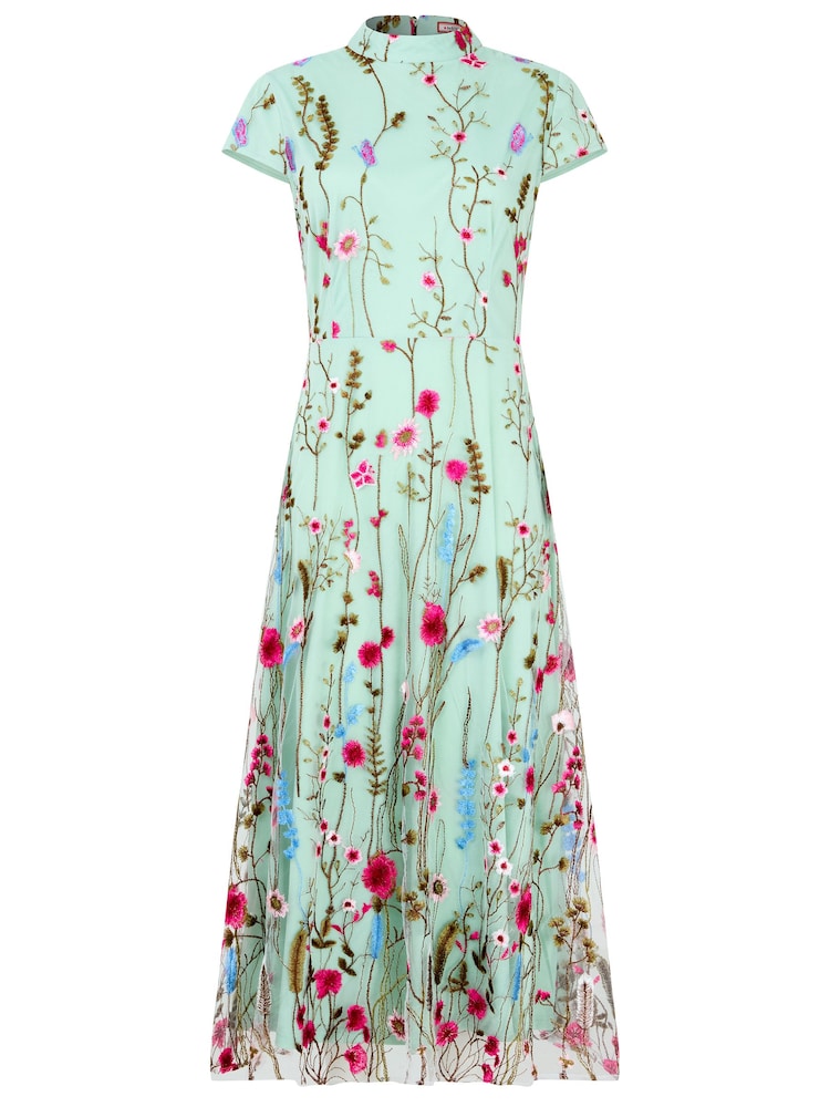 Joe Browns Green Garden Party Embroidered Dress - Image 6 of 6