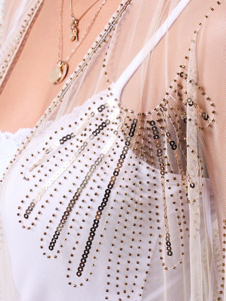 Buy Joe Browns Gold Sequin Devore Sunset Kimono from the Next UK online shop