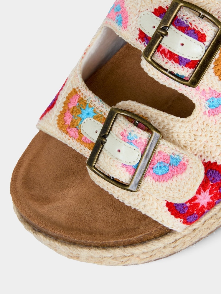 Joe Browns Cream Talamanca Crochet Sandals - Image 5 of 5