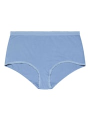 Yours Curve Blue Silhouette Leaf Print Full Briefs 5 Pack - Image 9 of 9