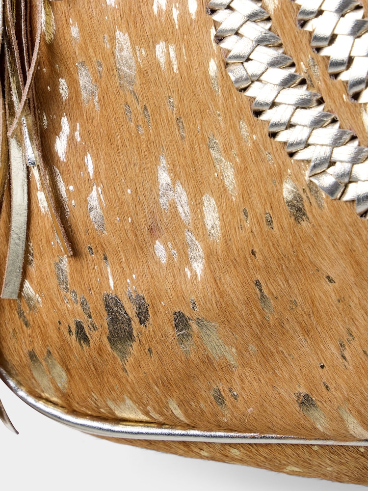 Joe Browns Yellow Wild Western Leather Studded Bag - Image 4 of 4