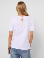 Joe Browns White Tilly Lace Collar T-Shirt - Image 2 of 5