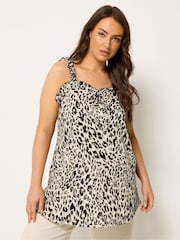 Yours Curve Natural Frill Vest Top - Image 1 of 5