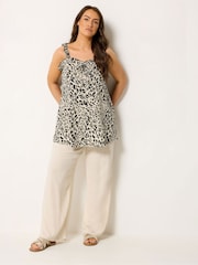 Yours Curve Natural Frill Vest Top - Image 2 of 5