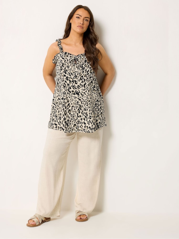 Yours Curve Natural Frill Vest Top - Image 2 of 5