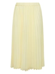 Yours Curve Yellow Chiffon Pleated Skirt - Image 3 of 3