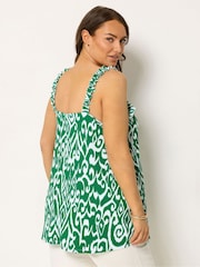 Yours Curve Green Frill Vest Top - Image 3 of 5