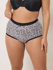 Yours Curve Pink Daisy Print 5 Pack Full Briefs - Image 2 of 10