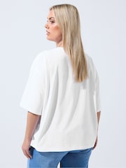 Yours Curve White Limited Mother Of The Bride Metallic T-Shirt - Image 3 of 5