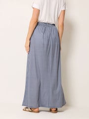 Long Tall Sally Blue Gingham Shirred Waist Skirt - Image 3 of 5