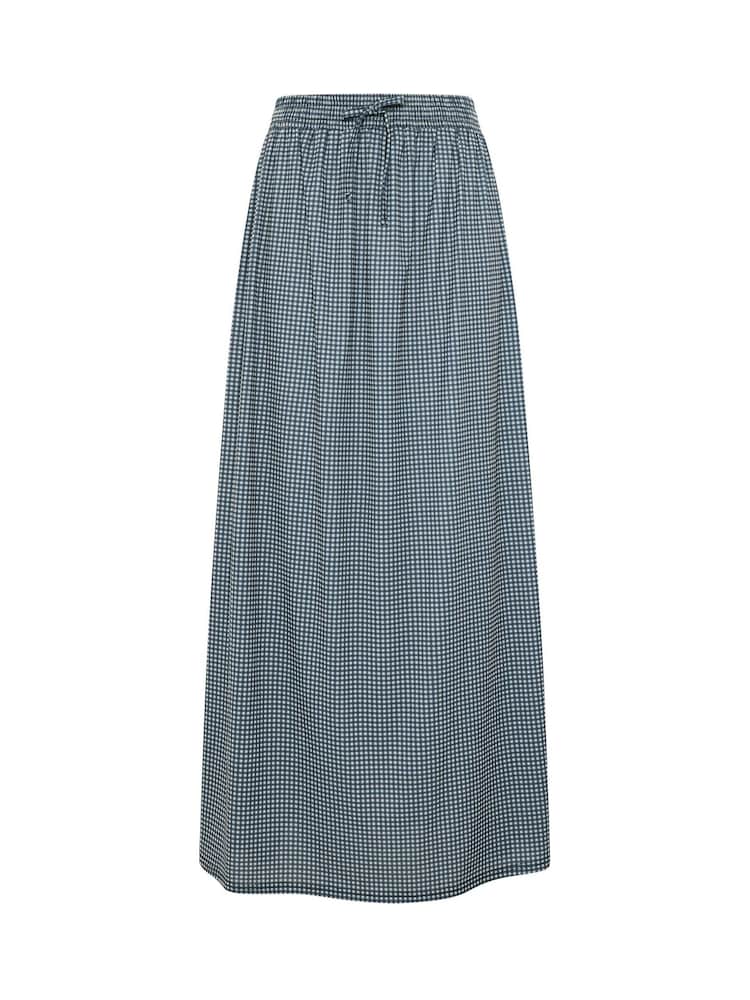 Long Tall Sally Blue Gingham Shirred Waist Skirt - Image 5 of 5
