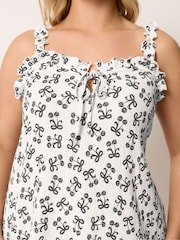 Yours Curve White Frill Vest Top - Image 4 of 5