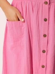 Yours Curve Pink Cheesecloth Pocket Sun Dress - Image 4 of 5