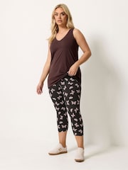 Yours Curve White Cropped Leggings 2 Pack - Image 3 of 8