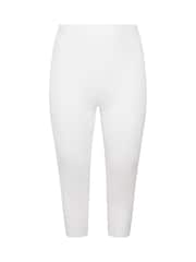 Yours Curve White Cropped Leggings 2 Pack - Image 7 of 8