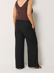 Yours Curve Brown Wide Leg Trousers 2 Pack - Image 5 of 8