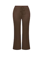 Yours Curve Brown Wide Leg Trousers 2 Pack - Image 8 of 8