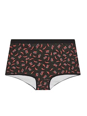 Yours Curve Black Hot Stuff Chillies Briefs 5 Pack - Image 7 of 10